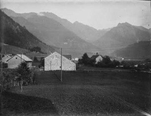 Hinterstein : Häuser des Dorfes Hinterstein im Allgäu.