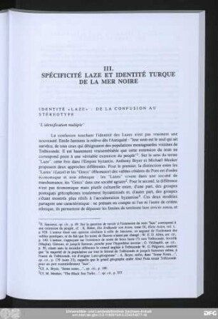 III. Spécificité Laze Et Identité Turque De La Mer Noire