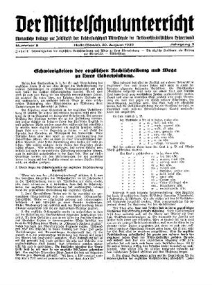 Schwierigkeiten der englischen Rechtschreibung und Wege zur ihrer Überwindung