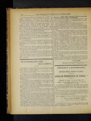 L'immigration et la colonisation au Bresil
