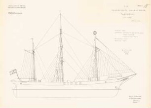 Feuerschiff »Außeneider«: Seitenansicht 1:100