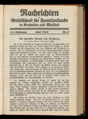 10. Jahrgang, Nr. 2, Juni 1935