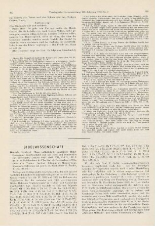 187-190 [Rezension] Neue palästinisch punktierte Bibelfragmente