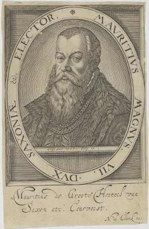 Bildnis des Mavritius Magnvs, VII. Dux Saxoniae et Elector