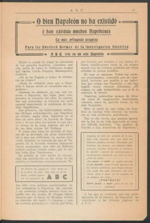 O bien Napoleón no ha existido ó han existido muchos Napoleones : La más peliaguda pesquisa, para los Sherlock Holmes de la investigación histórica