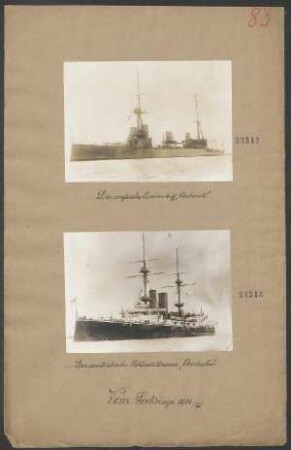 Das englische Linienschiff "Bulwark"