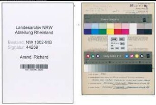 Entnazifizierung Richard Arand , geb. 02.01.1905 (Angestellter)