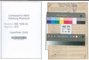 Entnazifizierung Erich Leuschner , geb. 23.03.1904 (Angestellter)