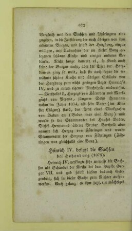 Heinrich IV. besiegt die Sachsen