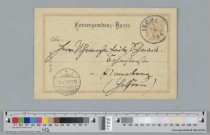 Postkarte an Caroline Brahms