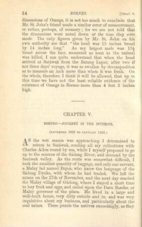 Chapter V. Borneo - Journey in the interior