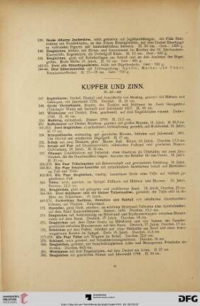 Kupfer und Zinn (Nr. 347-468)