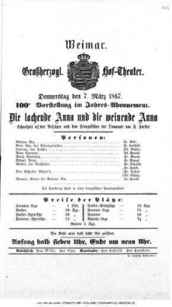 Die lachende Anna und die weinende Anna