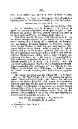 Elementar-Witwen- und Waisen-Kassen : [V. Volksschulwesen]