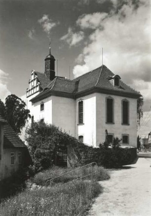 Coswig-Brockwitz. Pfarrkirche (1737). Ansicht von Südosten
