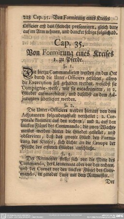 Cap. 35. Von Formirung eines Kreises