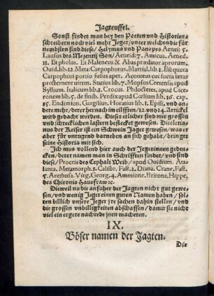IX. Böser namen der Jagten.
