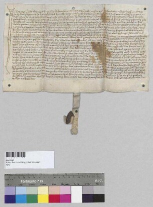 Michael Jäckl, Schwaiger zu Piflas, verschreibt an St. Nikola zu Landshut zu Abhaltung eines ewigen Jahrtags fünf Sch. La. Pfg. jährliche Gült aus seiner Wiese zu Piflas. S: Martin Unterholzer, Unterrichter zu Landshut