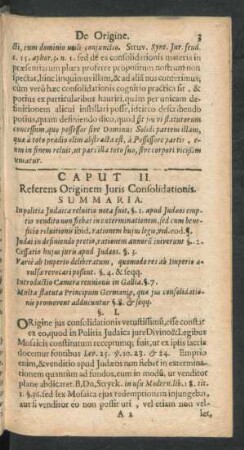 Caput II. Referens Originem Iuris Consolidationis.