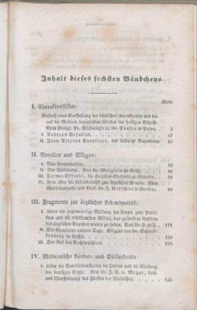 Inhalt dieses sechsten Bändchens.