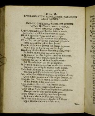 Epigrammatum Aliorumque Carminum Liber Nonus.