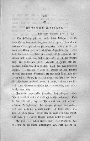 52. An Caroline Flachsland.