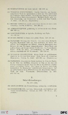 B. Möbel-Beleuchtungen (Nr. 151-224)