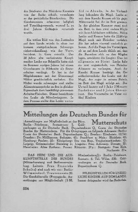 Mitteilungen des Deutschen Bundes für Mutterschutz