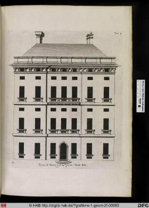 Facciata del palazzo de gli Sigr. Giacomo e Pantaleo Balbi.