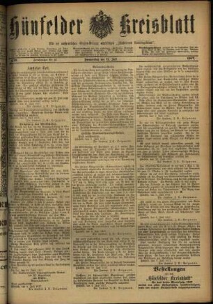 Ausgabe vom Donnerstag, den 12. Juli 1917.