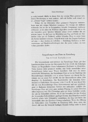 Ausgrabungen am Dom zu Ratzeburg