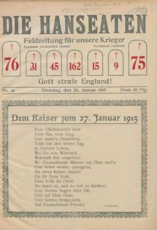 1915: Hanseaten