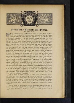 Björnstjerne Björnson als Lyriker