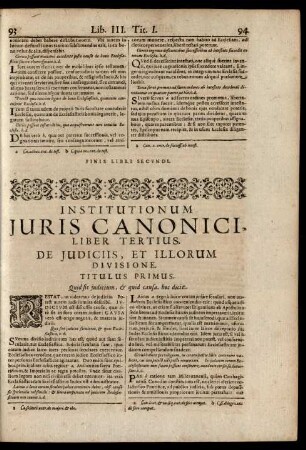 Institutionum Iuris Canonici, Liber Tertius.