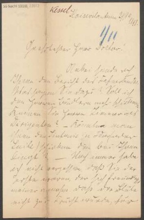 Brief an B. Schott's Söhne : 29.10.1898