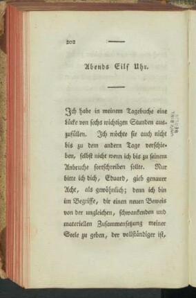 Abends Eilf Uhr