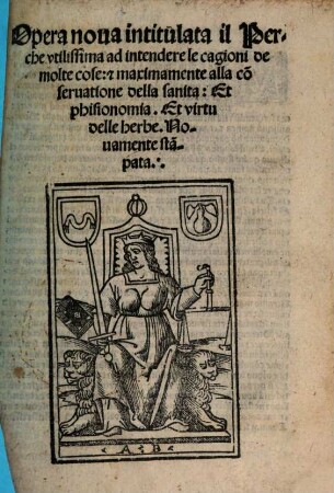 Il Perche : Utiliss. opera ad intendere le caglioni de molte cose