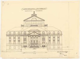 Landestheater, Neustrelitz: Ansicht, 1:100