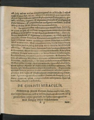 De Christi Miraculis.