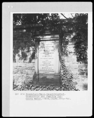 Grabstätte der Familie Johann Georg Malss