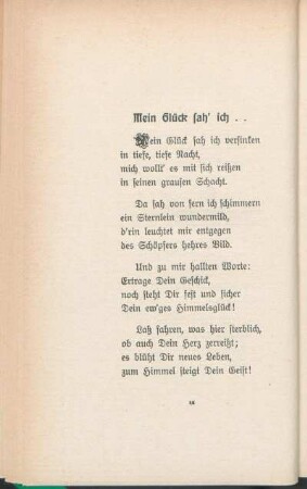 Mein Glück sah' ich ..
