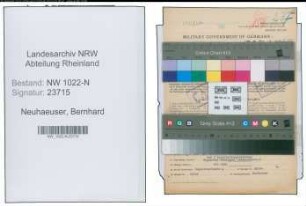 Entnazifizierung Bernhard Neuhaeuser , geb. 09.02.1898 (Garagenmeister)