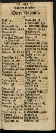 Anderes Register Derer Nahmen