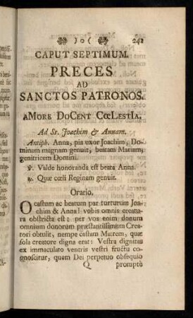 241-253, Caput Septimum. Preces Ad Sanctos Patronos.