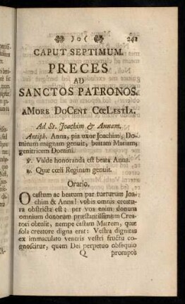 241-253, Caput Septimum. Preces Ad Sanctos Patronos.