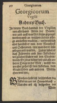 Georgicorum Virgilii Anderes Buch.