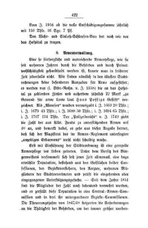 8. Armenverwaltung.