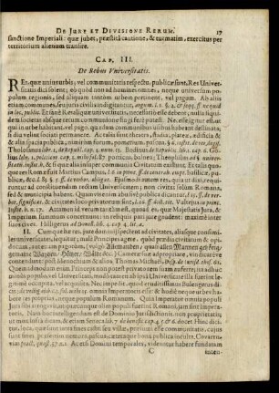 Cap. III. De Rebus Vniversitatis.