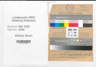 Entnazifizierung Bruno Wichert , geb. 29.03.1902 (Steiger)