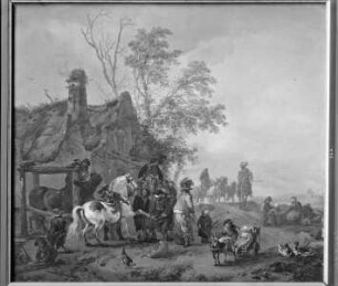 Der Scheck vor der Schmiede